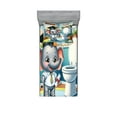thumbnail image 1 of Ambesonne Cartoon Fitted Sheet & Pillow Sham Set, Potty Training Elephant Art, Twinxl, Purpleblue Multicolor, 1 of 2