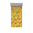 thumbnail image 1 of Ambesonne Cartoon Fitted Sheet & Pillow Sham Set, Star and Shells Pattern, Twinxl, Pale Coffee, 1 of 3