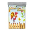 thumbnail image 1 of Ambesonne Cartoon Fitted Sheet & Pillow Sham Set, Tree Butterfly and Flower, Queen, Multicolor, 1 of 3