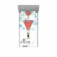 thumbnail image 1 of Ambesonne Cartoon Fitted Sheet & Pillow Sham Set, Words Hot Air Balloon, Twin, Coral Sky Blue, 1 of 3