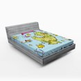 thumbnail image 1 of Ambesonne Cartoon Fitted Sheet, Treasure Island Skull, Full Size, Multicolor, 1 of 2