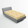 thumbnail image 1 of Ambesonne Cartoon Fitted Sheet, Unicorns Abstract Stars, Twin XL Size, Multicolor, 1 of 3