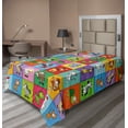 thumbnail image 1 of Ambesonne Cartoon Flat Sheet, Funny Young Animals, TwinXL Size, Multicolor, 1 of 1