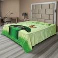 thumbnail image 1 of Ambesonne Cartoon Flat Sheet, Irish Hat Happy Day Art, California King, Pale Green, 1 of 1