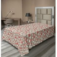 thumbnail image 1 of Ambesonne Cartoon Flat Sheet, Poisonous Amanita Leaves, TwinXL Size, Pale Sage Green White, 1 of 1