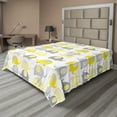 thumbnail image 1 of Ambesonne Cartoon Flat Sheet, s Set, King Size, Yellow Grey, 1 of 1