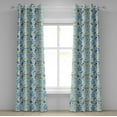 thumbnail image 1 of Ambesonne Cartoon Grommet Curtain, Crestcent Moon with Stars, 50" x 72", Pale Violet Blue Yellow, 1 of 6