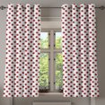 thumbnail image 1 of Ambesonne Cartoon Grommet Curtain, Ladybugs Funny Art Pattern, 50" x 63", White and Red, 1 of 6
