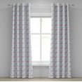 thumbnail image 1 of Ambesonne Cartoon Grommet Curtain, Milk Bottles Pacifiers Art, 50" x 120", White Pink Blue, 1 of 6