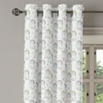 thumbnail image 1 of Ambesonne Cartoon Grommet Curtain Single Panel, Sleeping Colorful Cat, 50"x60", Pale Yellow Pale Blue, 1 of 5