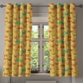 thumbnail image 1 of Ambesonne Cartoon Grommet Curtain, Star and Shells Pattern, 50" x 54", Pale Coffee, 1 of 6