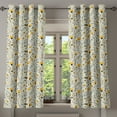thumbnail image 1 of Ambesonne Cartoon Grommet Curtain, Yellow Spring Flowers, 50" x 54", Yellow Sea Green Black, 1 of 6