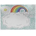 thumbnail image 1 of Ambesonne Cartoon Jigsaw Puzzle Durable Cardboard, Drawn Rainbow Sun, 1000 pcs, Multicolor, 1 of 5