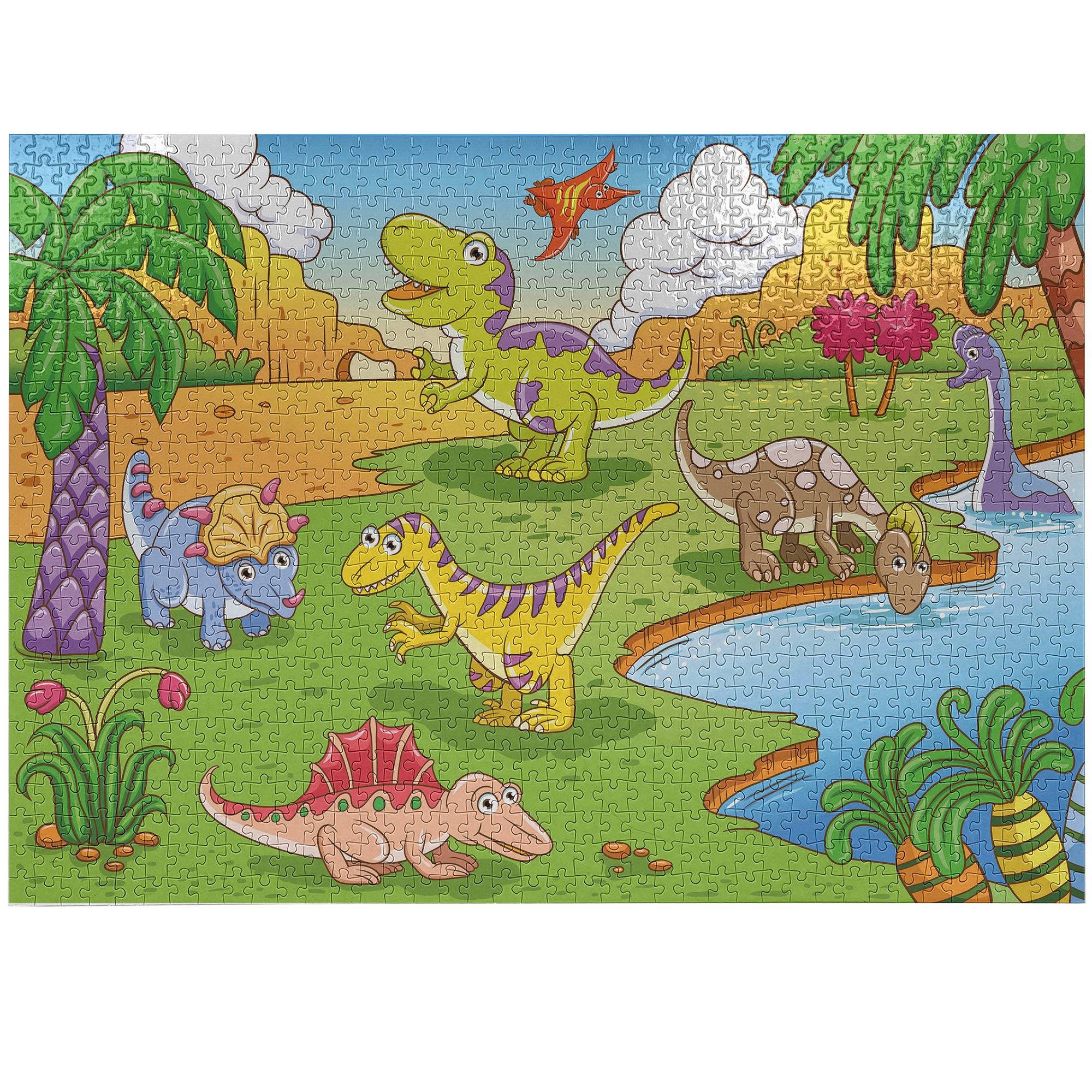 Ambesonne Cartoon Jigsaw Puzzle Durable Cardboard, Style Animals, 1000