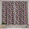 thumbnail image 1 of Ambesonne Cartoon Kitchen Curtains, Circus Style Doodles, 55"x39", Multicolor, 1 of 3