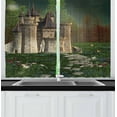 thumbnail image 1 of Ambesonne Cartoon Kitchen Curtains, In an Enchanted Forest, 55"x39", Multicolor, 1 of 2