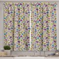 thumbnail image 1 of Ambesonne Cartoon Kitchen Curtains, Ocean Creatures Shells, 55"x39", Multicolor, 1 of 2