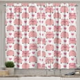 thumbnail image 1 of Ambesonne Cartoon Kitchen Curtains, Pattern of Pigs, 55"x36", Multicolor, 1 of 1