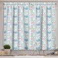 thumbnail image 1 of Ambesonne Cartoon Kitchen Curtains, Ploar Bears Blankets, 55"x45", Pale Blue Coral Blue, 1 of 3