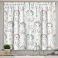 thumbnail image 1 of Ambesonne Cartoon Kitchen Curtains, Sleeping Colorful Cat, 55"x39", Pale Yellow Pale Blue, 1 of 3