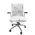 thumbnail image 1 of Ambesonne Cartoon Office Chair Cover Stretchable High Back, Dog Captain Funny Sketch, Charcoal Grey White, 1 of 6
