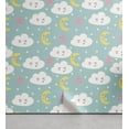 thumbnail image 1 of Ambesonne Cartoon Peel & Stick Wallpaper for Home, Clouds Stars and Crescents, 13"x100", Multicolor, 1 of 6