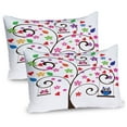 thumbnail image 1 of Ambesonne Cartoon Pillow Sham 2 Pack, Fresh Spring Tree Curly, 30"x20", Black Multicolor, 1 of 3