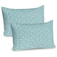 thumbnail image 1 of Ambesonne Cartoon Pillow Sham 2 Pack, Rainbow Mane Unicorn, 26"x20", Turquoise Multicolor, 1 of 3
