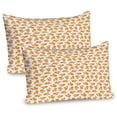 thumbnail image 1 of Ambesonne Cartoon Pillow Sham 2 Pack, Sleeping Fox Cub, 30"x20", Marigold Earth Yellow, 1 of 3