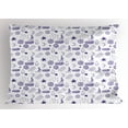 thumbnail image 1 of Ambesonne Cartoon Pillow Sham, Boat Star Gulls Moon Shell, 26" X 20", Purple, 1 of 2