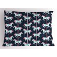 thumbnail image 1 of Ambesonne Cartoon Pillow Sham, Carousel Horses, 36" X 20", Pale Blue Indigo Pink, 1 of 2