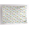 thumbnail image 1 of Ambesonne Cartoon Pillow Sham, Farm Animals Pattern, 26" X 20", Multicolor, 1 of 2