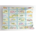thumbnail image 1 of Ambesonne Cartoon Pillow Sham, Funny Elephants Drawing, 26" X 20", Aqua Multicolor, 1 of 2