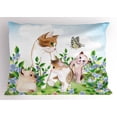 thumbnail image 1 of Ambesonne Cartoon Pillow Sham, Happy Kittens, 26" X 20", Multicolor, 1 of 2