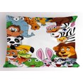 thumbnail image 1 of Ambesonne Cartoon Pillow Sham, Tropical Jungle Animals, 26" X 20", Multicolor, 1 of 2
