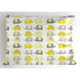 thumbnail image 1 of Ambesonne Cartoon Pillow Sham, s Set, 36" X 20", Yellow Grey, 1 of 2