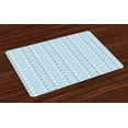 thumbnail image 1 of Ambesonne Cartoon Place Mats Set of 4, Counting Sheep Pattern Art, Standard Size, Pale Blue White, 1 of 4