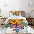 thumbnail image 1 of Ambesonne Cartoon Quilted Bedspread Set 2 Pcs, Floral Balloon, Twin Size, Multicolor, 1 of 5