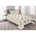 thumbnail image 1 of Ambesonne Cartoon Quilted Bedspread Set 2 Pcs, Pastel Colored Ladybugs, Twin Size, Multicolor, 1 of 3