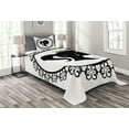 thumbnail image 1 of Ambesonne Cartoon Quilted Bedspread Set 2 Pcs, Profile in Frame Noble, Twin Size, Black and White, 1 of 3