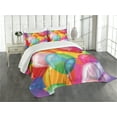 thumbnail image 1 of Ambesonne Cartoon Quilted Bedspread Set 3 Pcs, Balloons Fun, King Size, Multicolor, 1 of 3