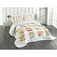 thumbnail image 1 of Ambesonne Cartoon Quilted Bedspread Set 3 Pcs, Funny Sleep Composition, King Size, Multicolor, 1 of 5