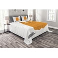 thumbnail image 1 of Ambesonne Cartoon Quilted Bedspread Set 3 Pcs, Kitty Fun Humor, Queen Size, Marigold Grey, 1 of 3