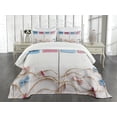 thumbnail image 1 of Ambesonne Cartoon Quilted Bedspread Set 3 Pcs, Party Ropes Photo Print, King Size, Multicolor, 1 of 5