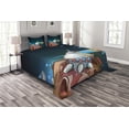 thumbnail image 1 of Ambesonne Cartoon Quilted Bedspread Set 3 Pcs, Spacecraft Planet Space, King Size, Multicolor, 1 of 3
