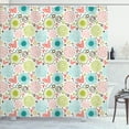 thumbnail image 1 of Ambesonne Cartoon Shower Curtain, Abstract Hearts Doodle, 69"Wx84"L, Multicolor, 1 of 5