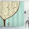 thumbnail image 1 of Ambesonne Cartoon Shower Curtain, Aqua Hand Drawn Tree, 69"Wx75"L, Multicolor, 1 of 3