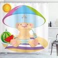 thumbnail image 1 of Ambesonne Cartoon Shower Curtain, Beach Sun Summer Day, 69"Wx84"L, Multicolor, 1 of 5