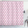thumbnail image 1 of Ambesonne Cartoon Shower Curtain, Cartoon Pink Toned Art, 69"Wx84"L, Pale Pink White, 1 of 5