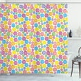thumbnail image 1 of Ambesonne Cartoon Shower Curtain, Circular Buttons, 69"Wx75"L, Multicolor, 1 of 3